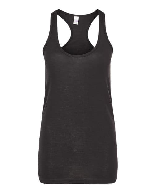 Tultex Women's Poly-Rich Racerback Tank Top in Black