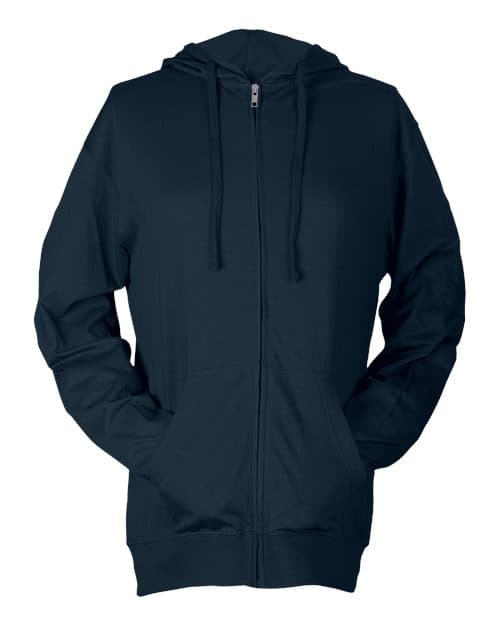 Tultex Unisex Beach Full-Zip Hooded Long Sleeve T-Shirt
