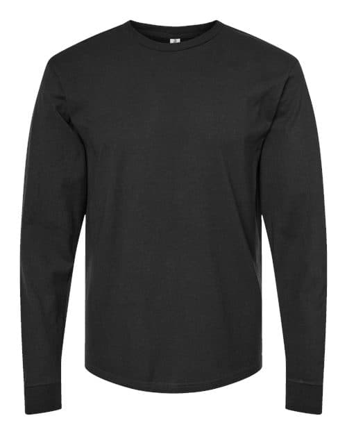 Tultex Unisex Heavyweight Jersey Long Sleeve T-Shirt in Black
