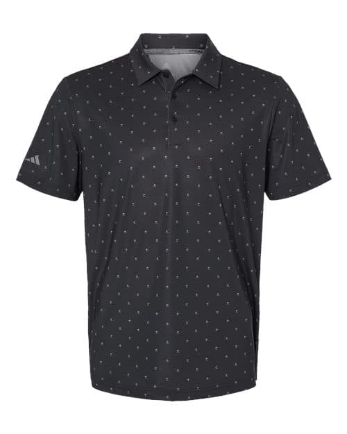 Adidas Men's Ultimate365 Pine Tree Polo in Black/ Grey Three
