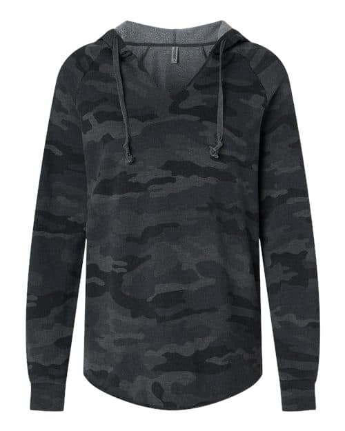 Independent Trading Co. Women’s Lightweight California Wave Wash Hooded Sweatshirt