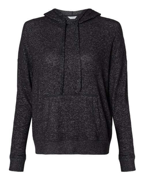 Boxercraft Women's Cuddle Fleece Hooded Sweatshirt in Black Heather