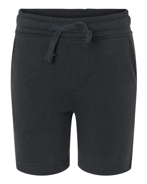 Independent Trading Co. Toddler Lightweight Special Blend Fleece Shorts in Black