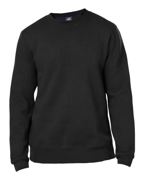 J. America Unisex Premium Fleece Crewneck Sweatshirt in Black
