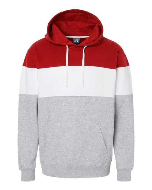 J. America Men's Varsity Fleece Colorblocked Hooded Sweatshirt