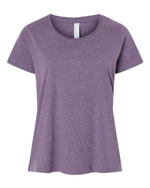 LAT Women's Curvy Collection Fine Jersey Tee