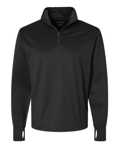 Champion Unisex Sport Quarter-Zip Pullover in Black