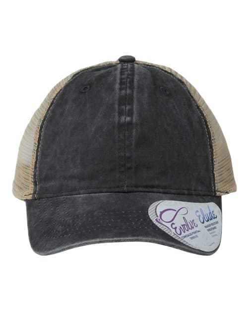 Infinity Her Women's Washed Mesh-Back Cap in Black/ Leopard