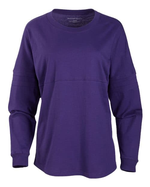 Boxercraft Women's Pom Pom Long Sleeve Jersey T-Shirt