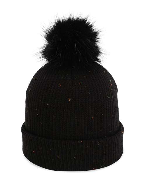 Imperial The Montage Pom Cuffed Beanie in Black