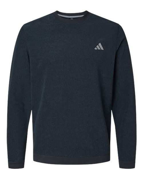 Adidas Men's Terry Loop Crewneck Sweatshirt in Black