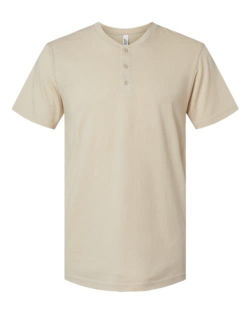 American Apparel Unisex CVC Henley Tee