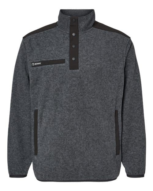 DRI DUCK Men's Ranger Melange Fleece Pullover in Charcoal