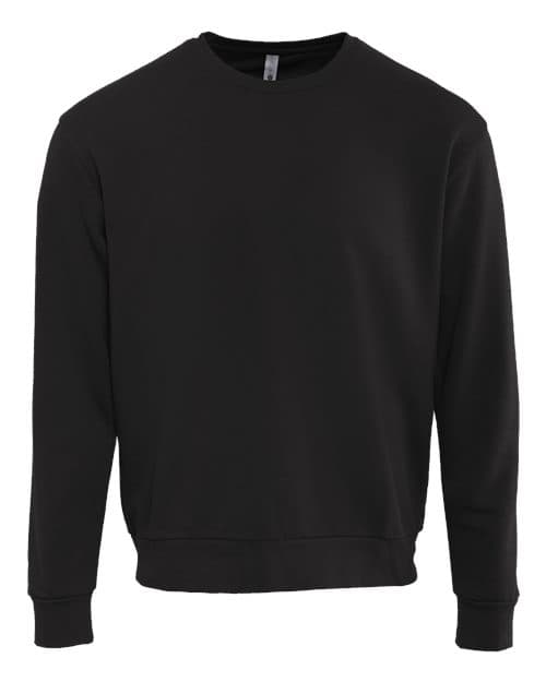 Next Level Unisex Santa Barbara Crewneck Sweatshirt in Black