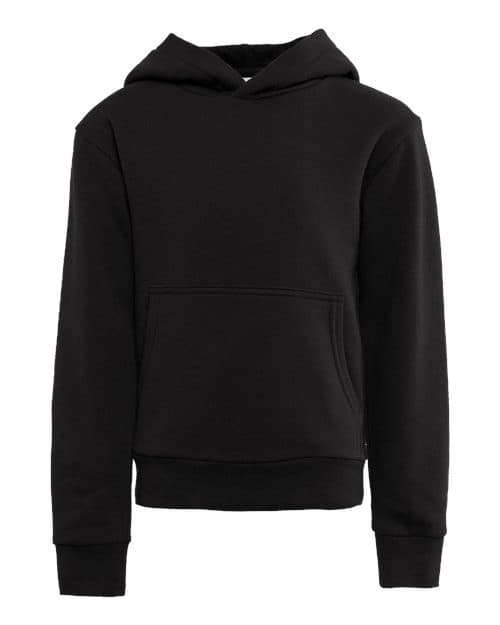 Next Level Youth Santa Barbara Fleece Hooded Sweatshirt in Black