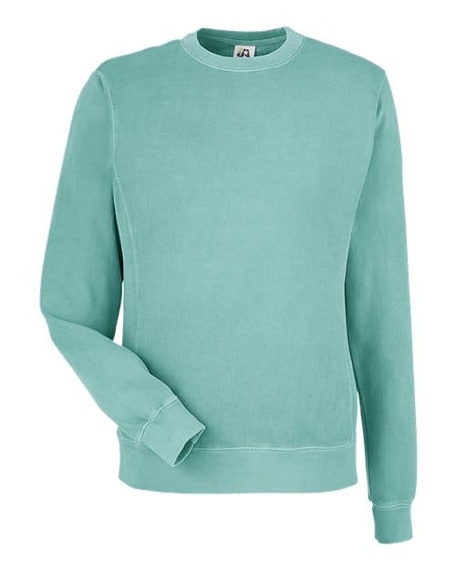 J. America Unisex Pigment-Dyed Fleece Crewneck Sweatshirt