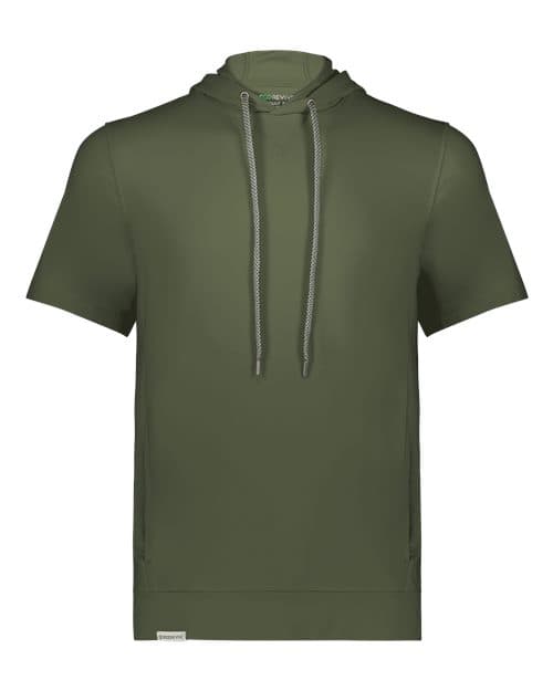 Holloway Men's Eco Revive™ Ventura Soft Knit Short Sleeve Hooded Sweatshirt