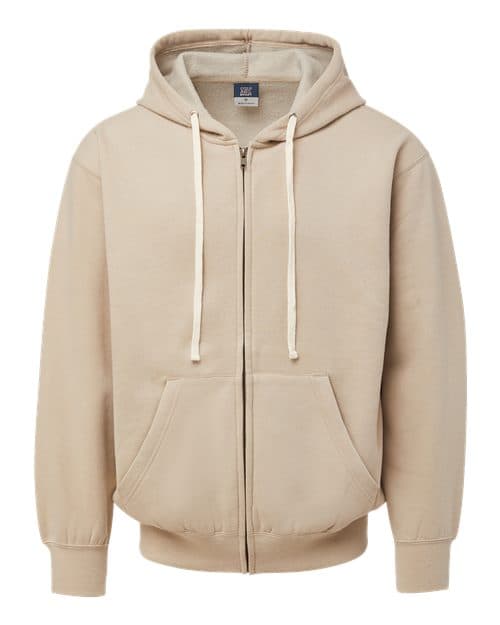 MV Sport Unisex Vintage Fleece Full-Zip Hooded Sweatshirt