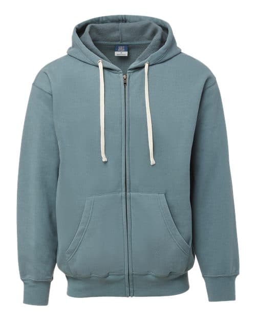 MV Sport Unisex Vintage Fleece Full-Zip Hooded Sweatshirt