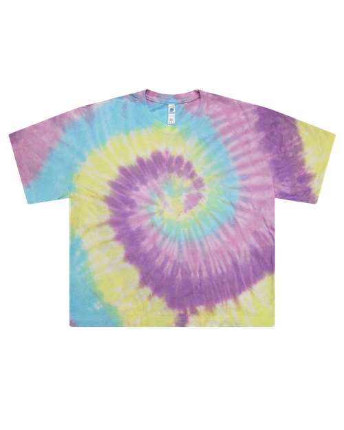 Colortone Women's Tie-Dyed Crop T-Shirt