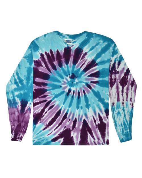 Colortone Unisex Tie-Dyed Long Sleeve T-Shirt in Barbados