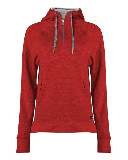 Badger Women's FitFlex French Terry Quarter-Zip Hooded Pullover
