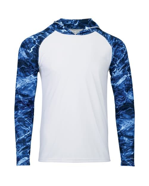 Paragon Men's Biloxi Performance Colorblocked Hooded Long Sleeve T-Shirt