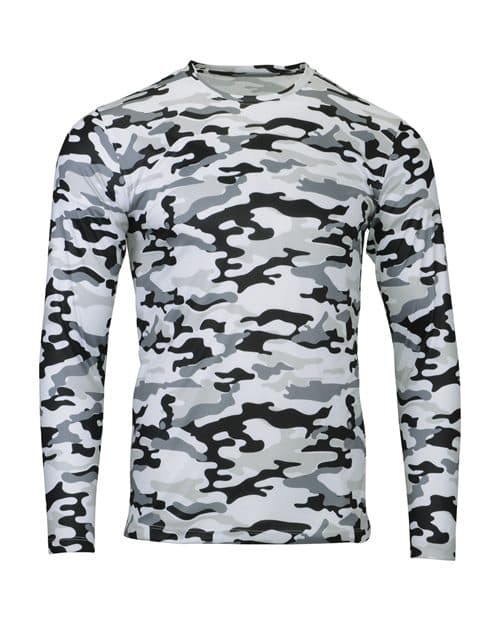 Paragon Men's Woodland Performance Long Sleeve T-Shirt in Arctic Camo