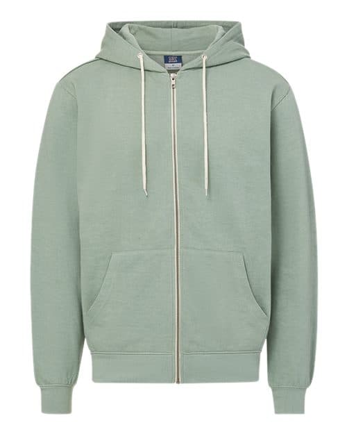 MV Sport Unisex Retro Heather Full-Zip Hooded Sweatshirt