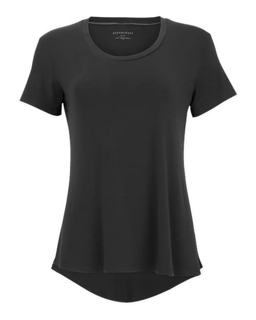 Boxercraft Women's Bamboo Scoop Neck T-Shirt in Black