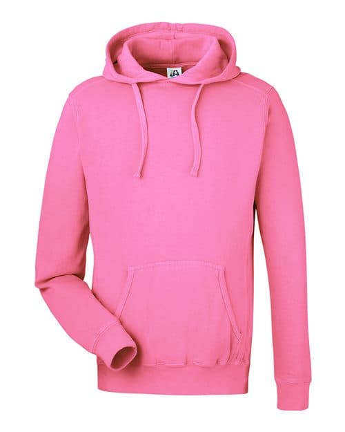 J. America Unisex Pigment-Dyed Fleece Hooded Sweatshirt