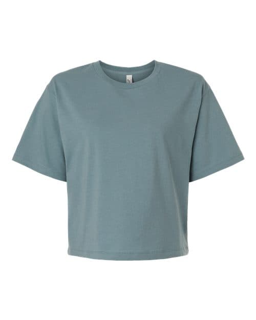 American Apparel Women's Fine Jersey Mid-Length Boxy Tee in Arctic