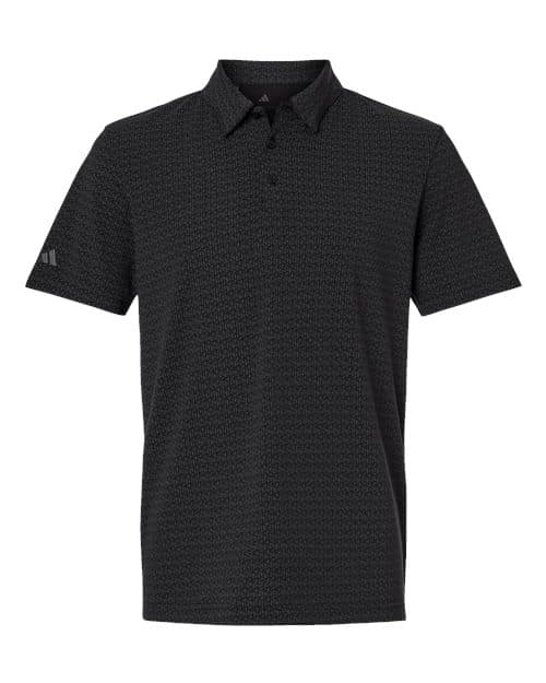 Adidas Men's Blended Printed Polo in Black