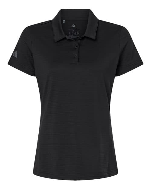 Adidas Women's Textured Stripe Polo in Black