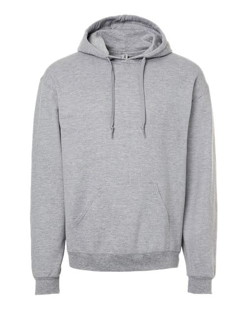 JERZEES Unisex Ultimate CVC Hooded Sweatshirt in Athletic Heather