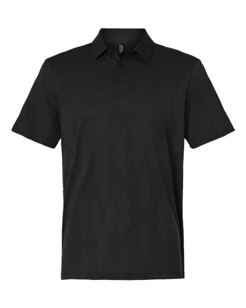 Adidas Men's Ultimate365 Textured Polo in Carbon Black