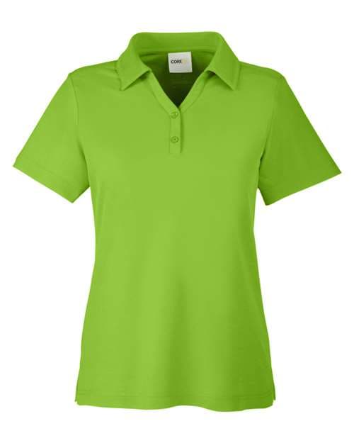 CORE365 Women's Fusion ChromaSoft™ Pique Polo in Acid Green