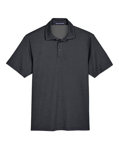 Devon & Jones Men's CrownLux Performance® Address Mélange Polo in Black Melange