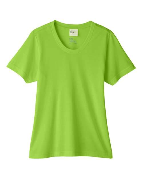 CORE365 Women's Fusion ChromaSoft™ Performance T-Shirt in Acid Green