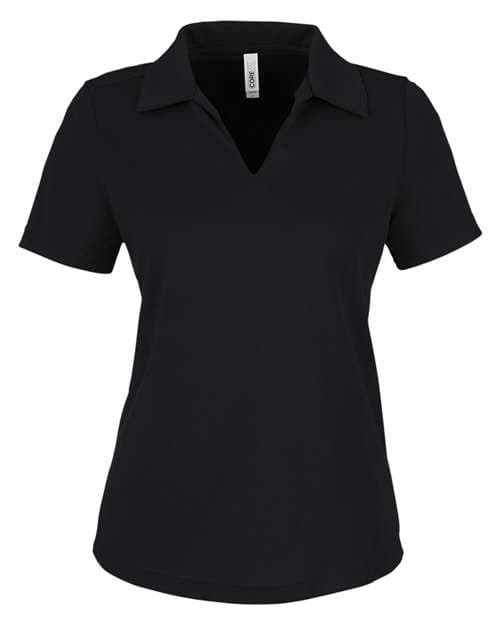 CORE365 Women's Market Snag Protect Mesh Polo in Black