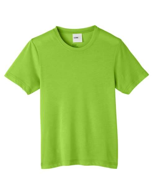 CORE365 Youth Fusion ChromaSoft™ Performance T-Shirt in Acid Green