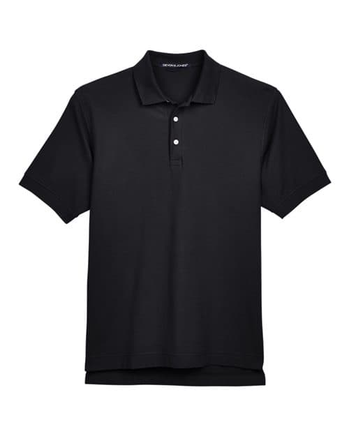Devon & Jones Men's Pima Piqué Polo in Black