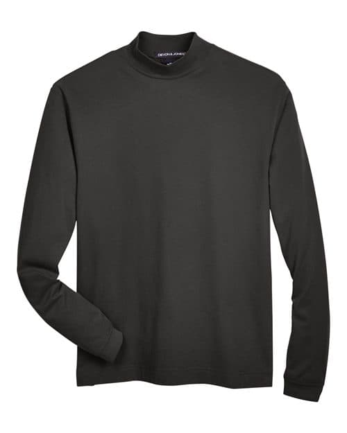 Devon & Jones Unisex Sueded Jersey Mock Neck T-Shirt in Black