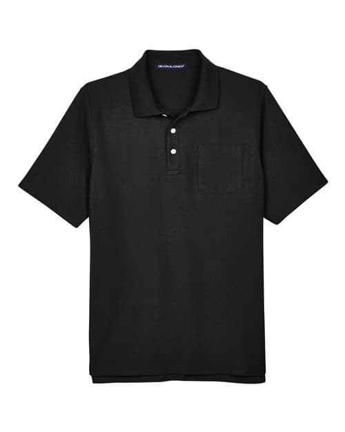 Devon & Jones Men's DRYTEC20™ Performance Pocket Polo in Black
