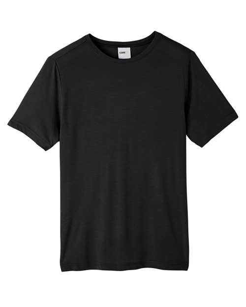 CORE365 Unisex Tall Fusion ChromaSoft™ Performance T-Shirt in Black
