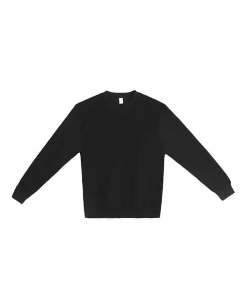 Lane Seven Unisex Urban Crewneck Sweatshirt in Black