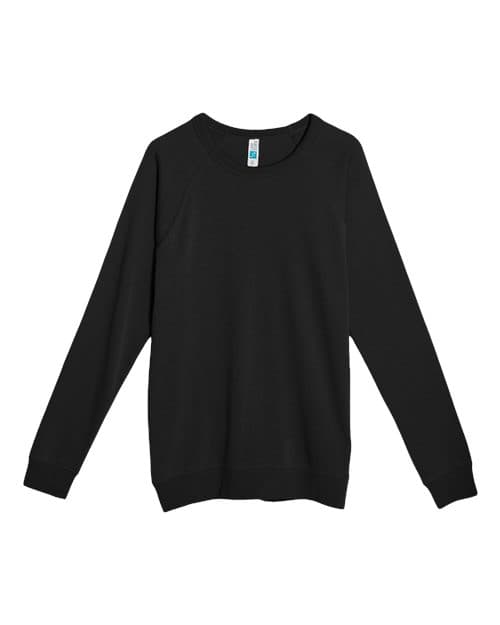 Lane Seven Unisex French Terry Crewneck Sweatshirt in Black