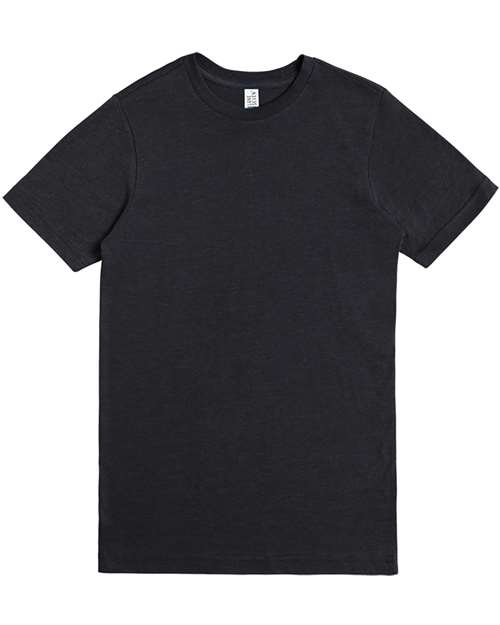 Lane Seven Unisex Deluxe CVC Tee in Black Heather