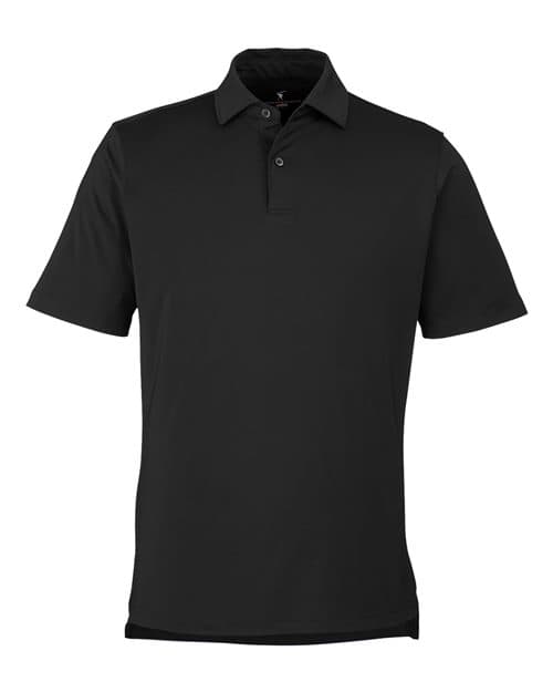 Fairway & Greene Men's USA Made Tournament Solid Tech Polo in Black