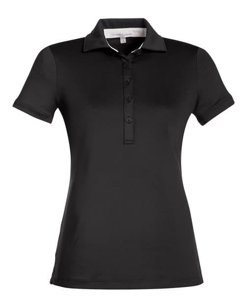 Fairway & Greene Women's Claire Tech Polo in Black